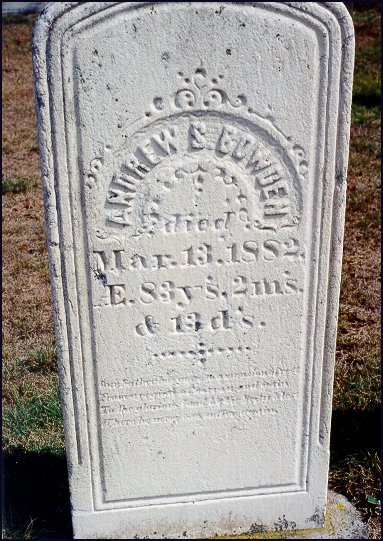 Headstone of Andrew S. Bowden