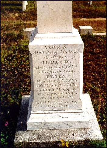 Headstone of children of Azor and Affa Cole