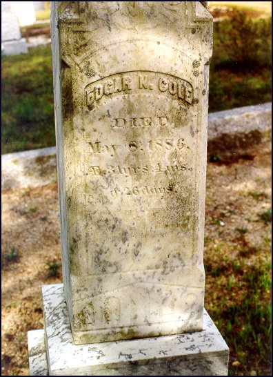 Headstone of Edgar Cole