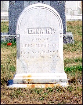 Headstone of Mrs. Emma Babson