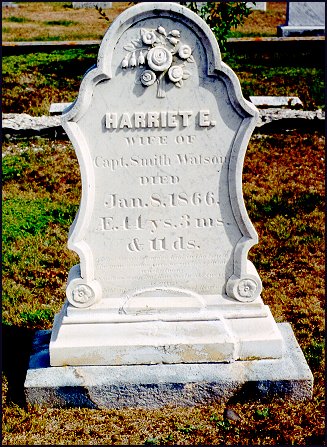 Headstone of Mrs. Harriet Watson