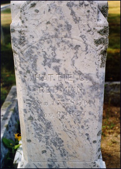Headstone of Hattie G. Redman
