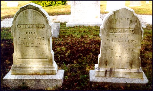 Headstone of William and Abbie Dow